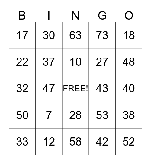 MELITA Bingo Card