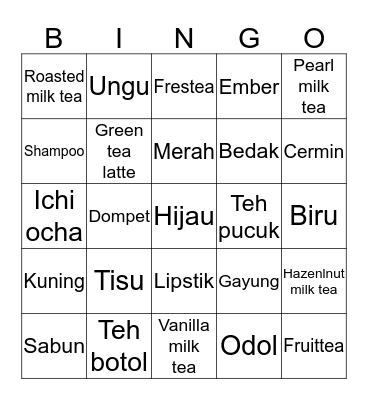 Bingo abizard Bingo Card