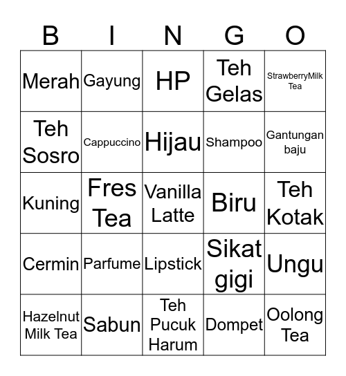 NINIS Bingo Card
