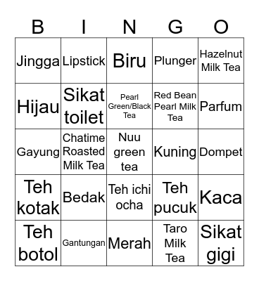 AKU PASTI MENANG Bingo Card