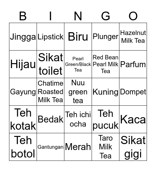 AKU PASTI MENANG Bingo Card