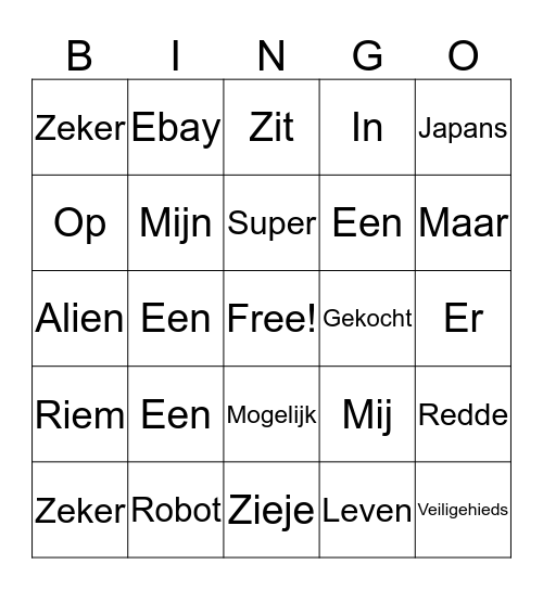 5devande8ste movie Bingo Card