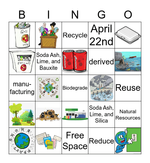 Reduce, Reuse, Recycle! Bingo Card