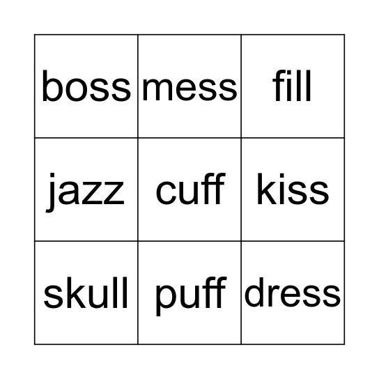 Unit 4 Bingo Card