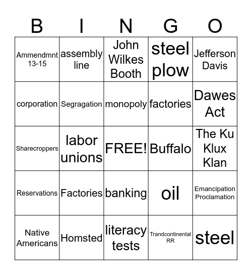 Quarterly Bingo ( first Quarter) Bingo Card