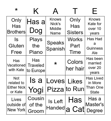 Human Bingo Card