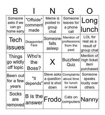 Training 2018 Bingo Card