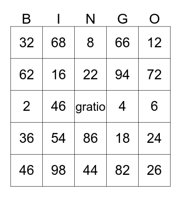 spanish class Bingo Card