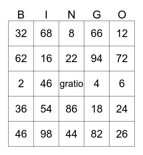 spanish class Bingo Card