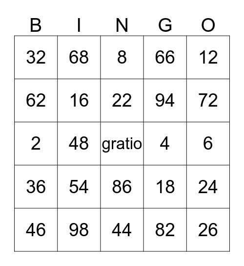 spanish class Bingo Card