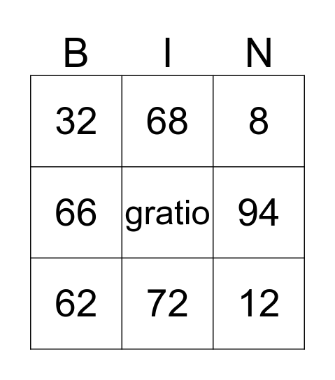spanish class Bingo Card
