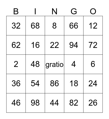 spanish class Bingo Card