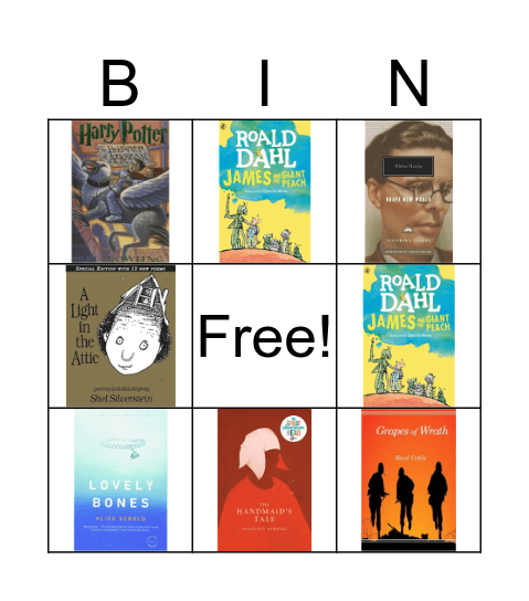 Banned Books Bingo Card