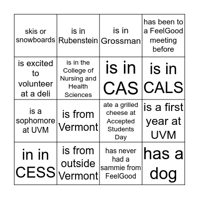 Find someone who... Bingo Card