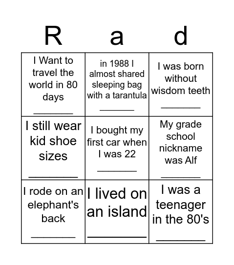 Get to know Skyway Library Staff! Bingo Card