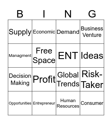 STANDARD 4 Bingo Card