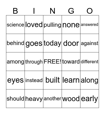 Reading Street 4-2 - 4-4 Bingo Card