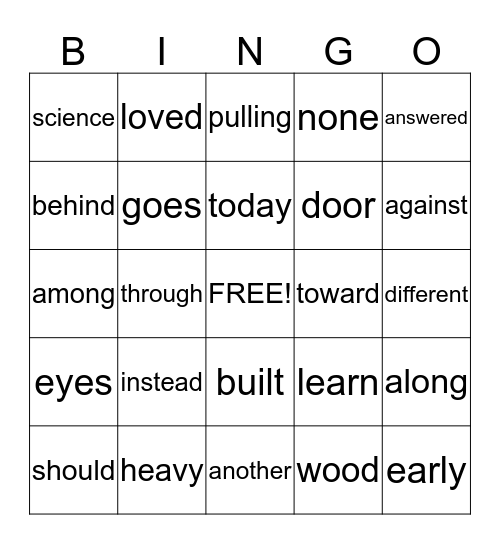 Reading Street 4-2 - 4-4 Bingo Card