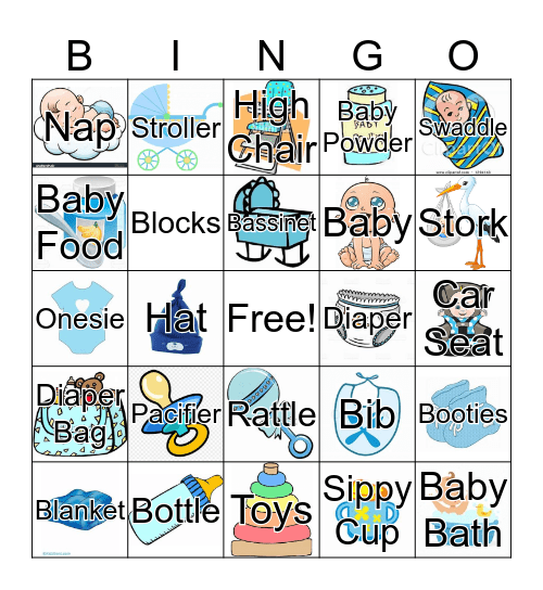 Baby Shower Bingo Card