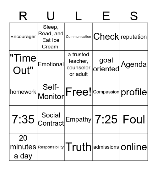 A Little More-September- 2018 Bingo Card