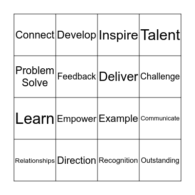 Operations Leadership Conference Bingo Card