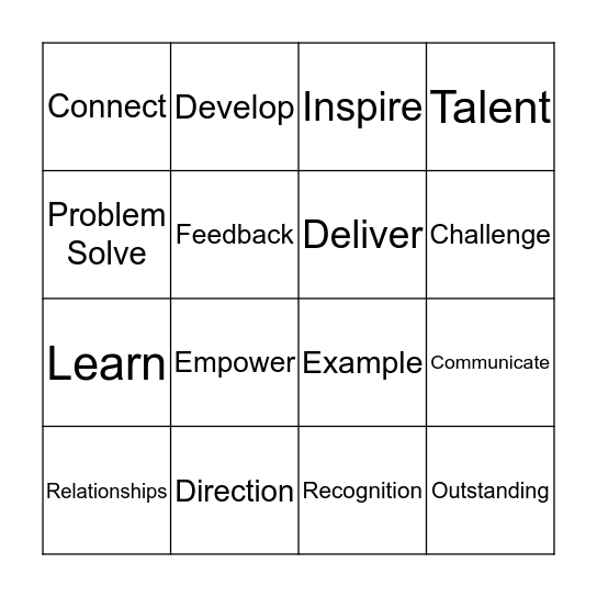 Operations Leadership Conference Bingo Card