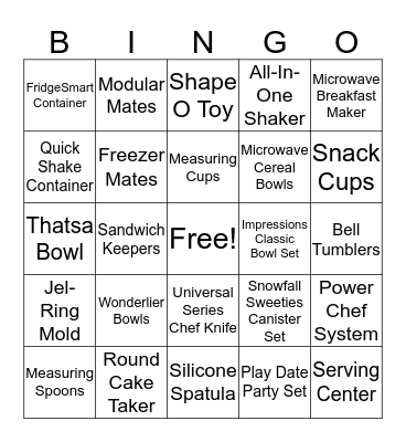 DEBBIEANDERSON.MY.TUPPERWARE.COM Bingo Card