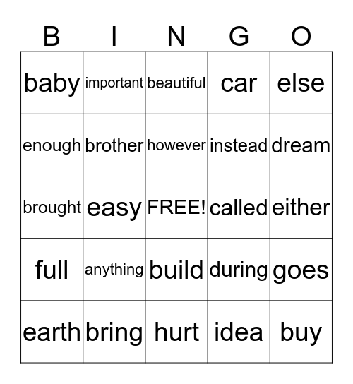 List C BINGO  51-100 Bingo Card