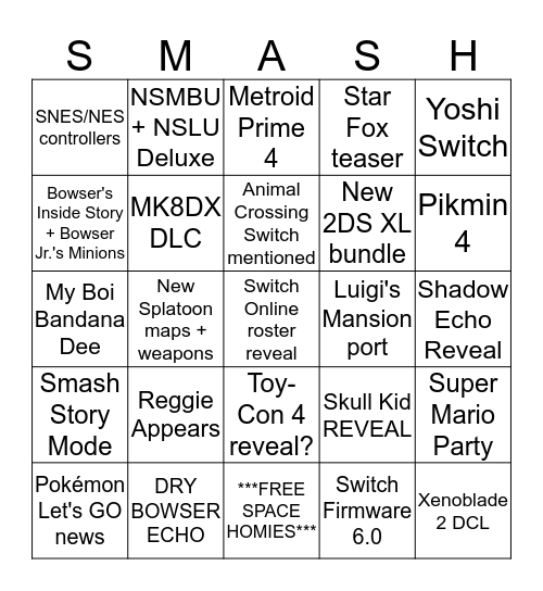 Direct Bingo (7/9/18) Bingo Card