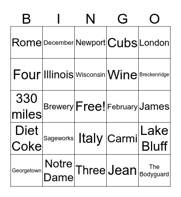 Libby's Bridal Shower Bingo!! Bingo Card