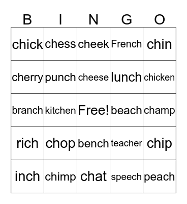 CH Bingo Card