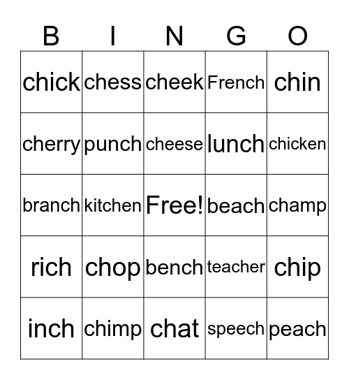 CH Bingo Card