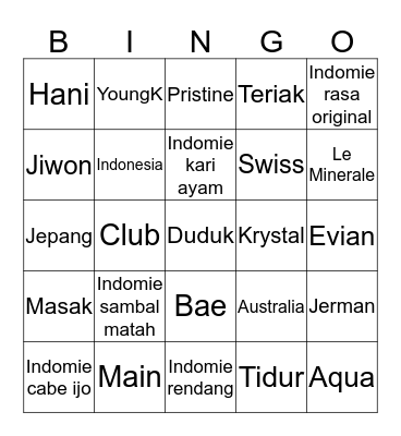 Bingo Card