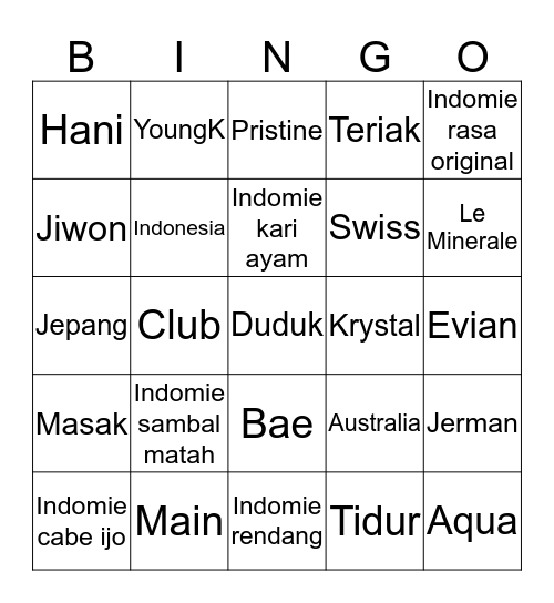 Bingo Card