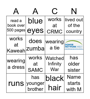 Vendors & Friends at BPS Bingo Card