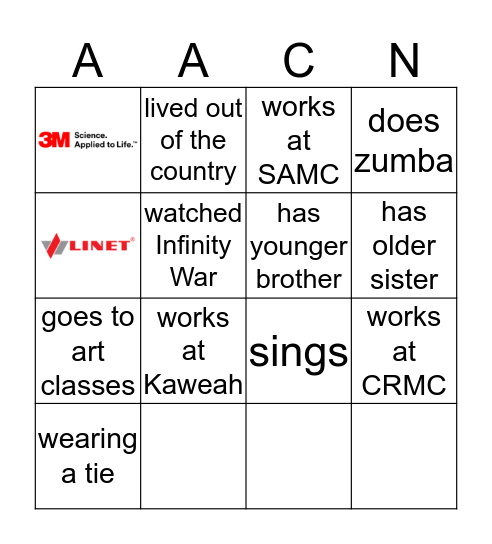 Vendors & Friends at BPS Bingo Card