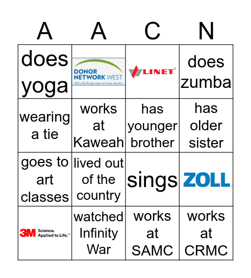 Vendors & Friends at BPS Bingo Card