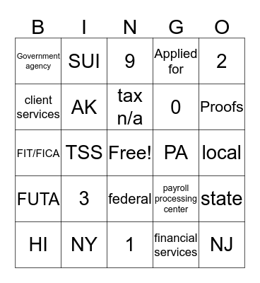 MAS BINGO Card