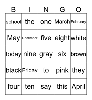 Jake page 4 Bingo Card