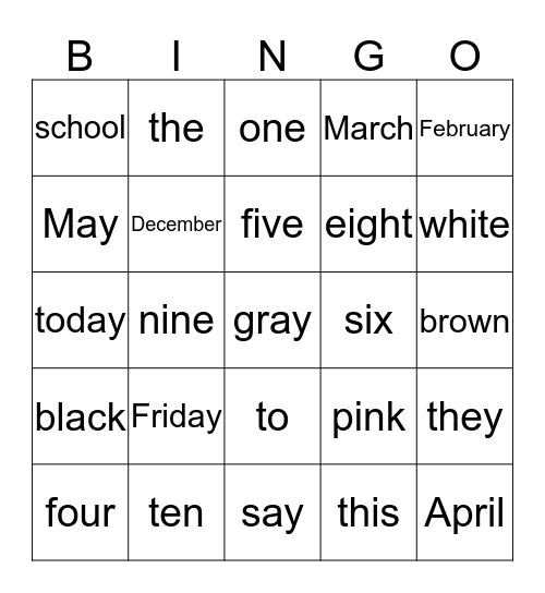 Jake page 4 Bingo Card