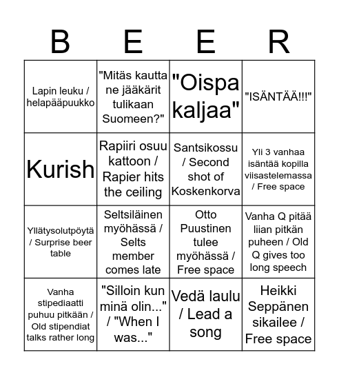 Bingo Card