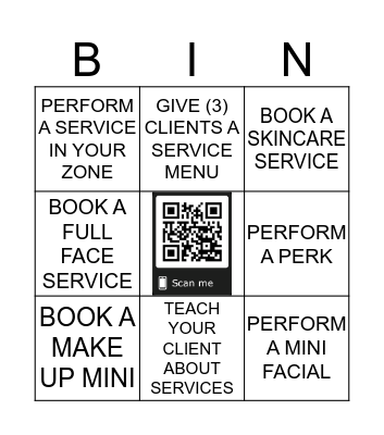 Service Awareness Bingo Card