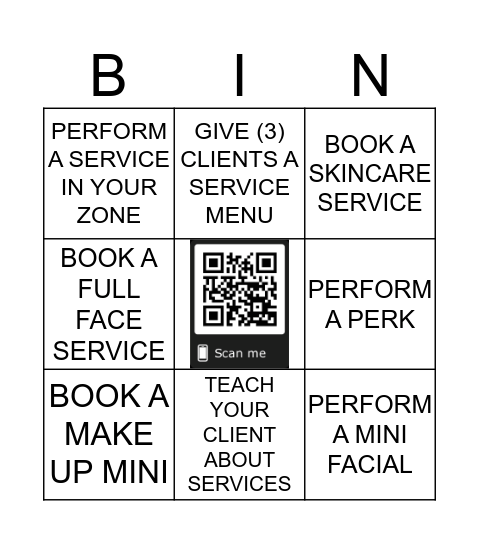 Service Awareness Bingo Card