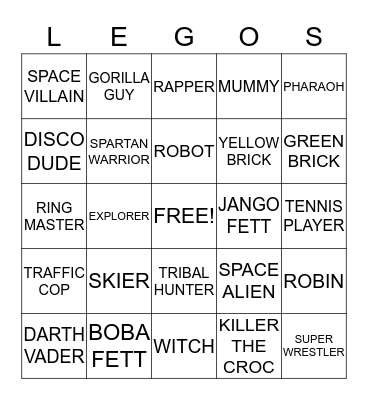 LEGOS BINGO Card