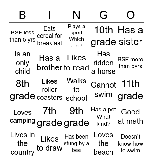 Bingo Card