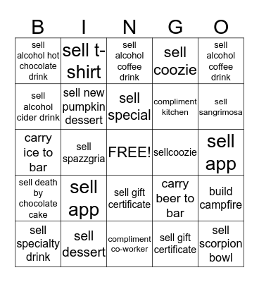LAZY PIRATE SERVER BINGO Card