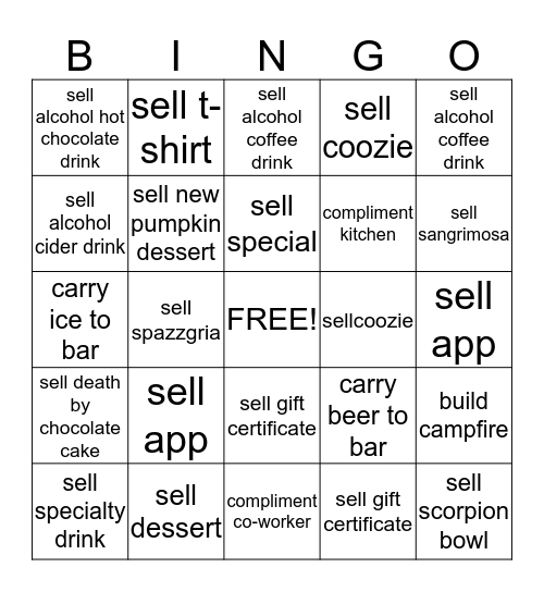 LAZY PIRATE SERVER BINGO Card