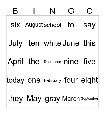 Page 4 Bingo Card