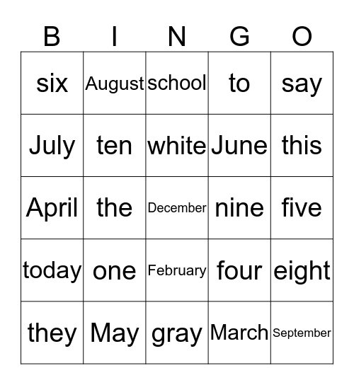 Page 4 Bingo Card