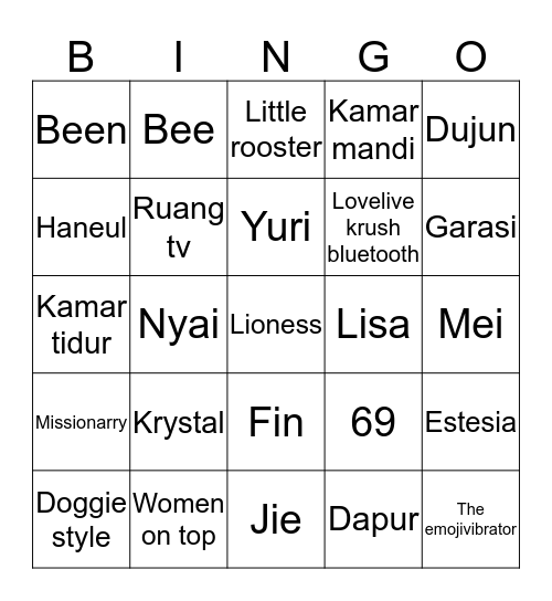 KENDRASOOW Bingo Card